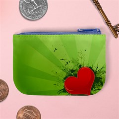 Red Heart Art Mini Coin Purse from ArtsNow.com Back