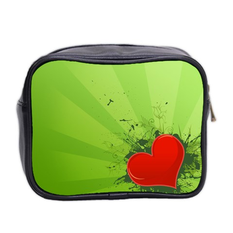 Red Heart Art Mini Toiletries Bag (Two Sides) from ArtsNow.com Back