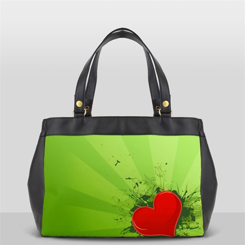 Red Heart Art Oversize Office Handbag (2 Sides) from ArtsNow.com Back