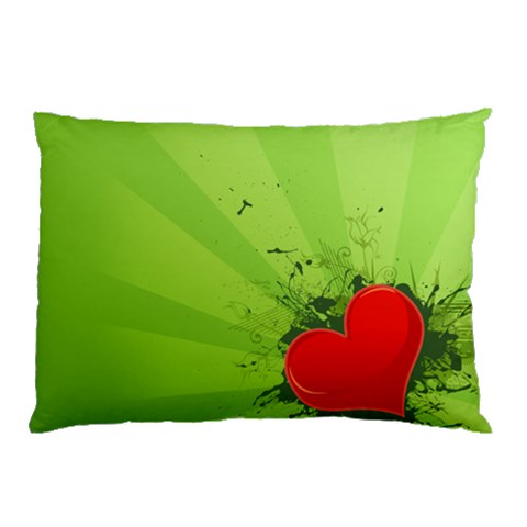 Red Heart Art Pillow Case (Two Sides) from ArtsNow.com Back