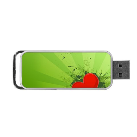 Red Heart Art Portable USB Flash (Two Sides) from ArtsNow.com Front