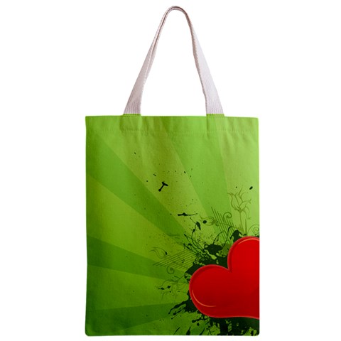 Red Heart Art Zipper Classic Tote Bag from ArtsNow.com Back