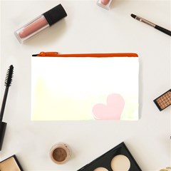 Red Heart Art Cosmetic Bag (XS) from ArtsNow.com Front