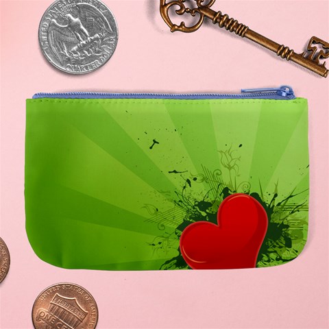 Red Heart Art Large Coin Purse from ArtsNow.com Back