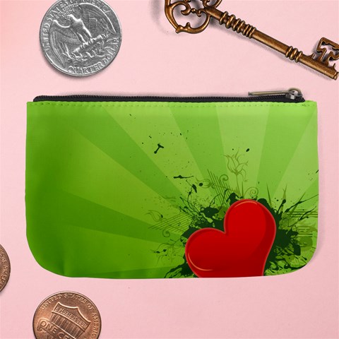 Red Heart Art Large Coin Purse from ArtsNow.com Back