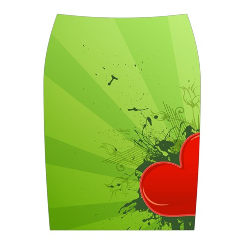 Red Heart Art Midi Wrap Pencil Skirt from ArtsNow.com Back