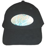 Pink Blue Pattern Black Cap