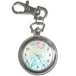 Pink Blue Pattern Key Chain Watch