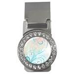 Pink Blue Pattern Money Clip (CZ)