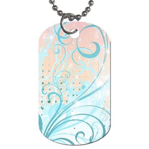 Pink Blue Pattern Dog Tag (Two Sides) from ArtsNow.com Back