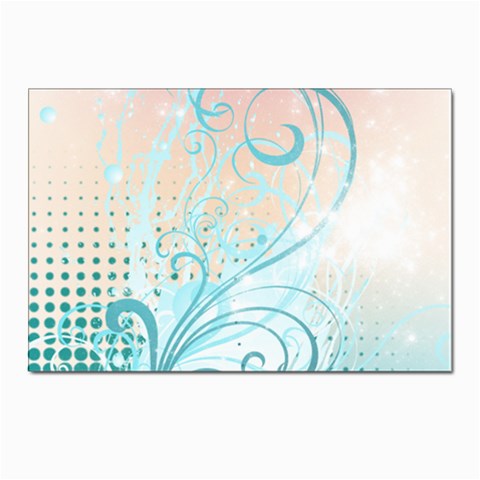 Pink Blue Pattern Postcards 5  x 7  (Pkg of 10) from ArtsNow.com Front