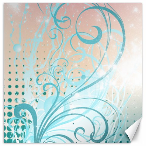 Pink Blue Pattern Canvas 12  x 12  from ArtsNow.com 11.4 x11.56  Canvas - 1