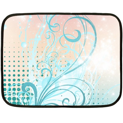 Pink Blue Pattern Double Sided Fleece Blanket (Mini) from ArtsNow.com 35 x27  Blanket Back