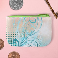 Pink Blue Pattern Mini Coin Purse from ArtsNow.com Back