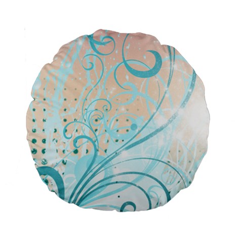 Pink Blue Pattern Standard 15  Premium Round Cushion  from ArtsNow.com Back