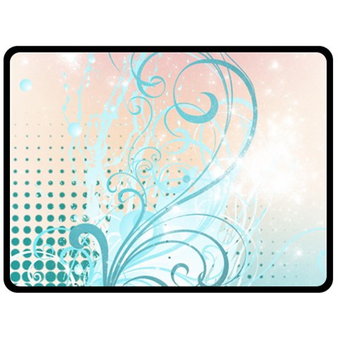 Pink Blue Pattern Double Sided Fleece Blanket (Large) from ArtsNow.com 80 x60  Blanket Back