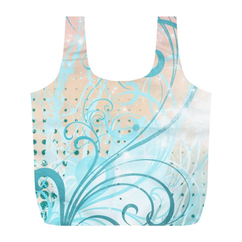 Pink Blue Pattern Full Print Recycle Bag (L) from ArtsNow.com Back