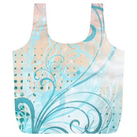 Pink Blue Pattern Full Print Recycle Bag (XL) from ArtsNow.com Back