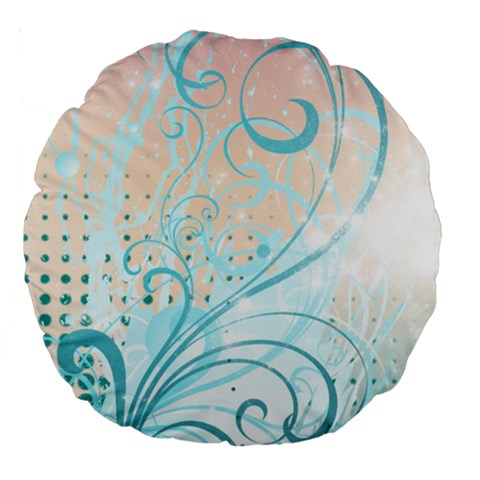 Pink Blue Pattern Large 18  Premium Flano Round Cushion  from ArtsNow.com Front