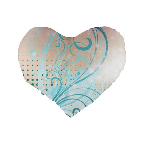 Pink Blue Pattern Standard 16  Premium Flano Heart Shape Cushion  from ArtsNow.com Back