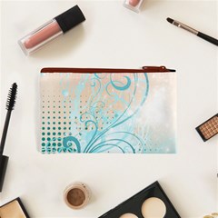 Pink Blue Pattern Cosmetic Bag (XS) from ArtsNow.com Back