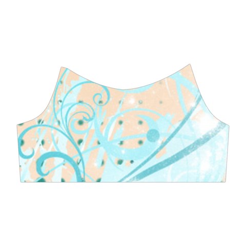 Pink Blue Pattern Shoulder Cutout Velvet One Piece from ArtsNow.com Left Sleeve