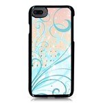 Pink Blue Pattern iPhone 8 Seamless Case (Black)