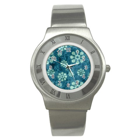 Snow Flake Art Stainless Steel Watch from ArtsNow.com Front