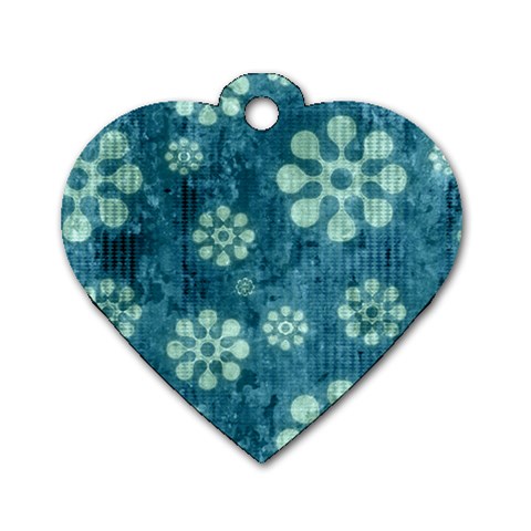 Snow Flake Art Dog Tag Heart (Two Sides) from ArtsNow.com Front