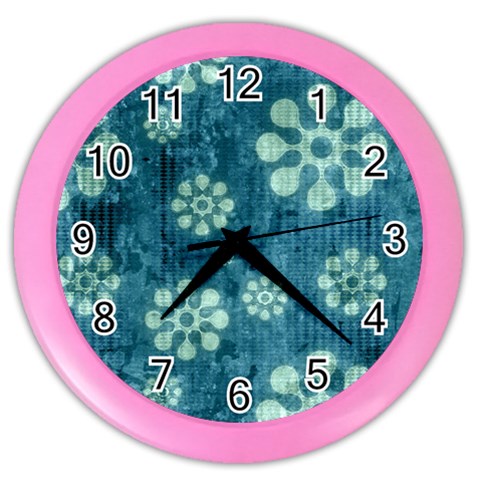 Snow Flake Art Color Wall Clock from ArtsNow.com Front