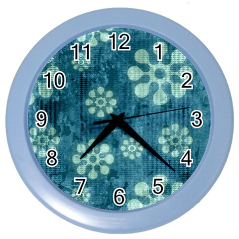 Snow Flake Art Color Wall Clock from ArtsNow.com Front