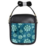 Snow Flake Art Girls Sling Bag