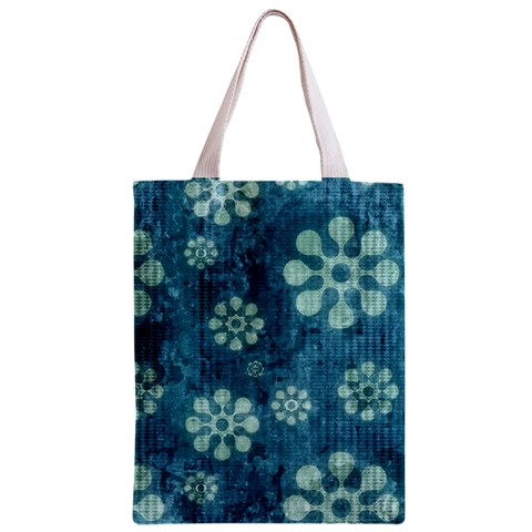 Snow Flake Art Zipper Classic Tote Bag from ArtsNow.com Back