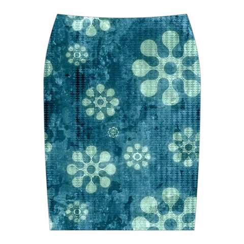 Snow Flake Art Midi Wrap Pencil Skirt from ArtsNow.com Back