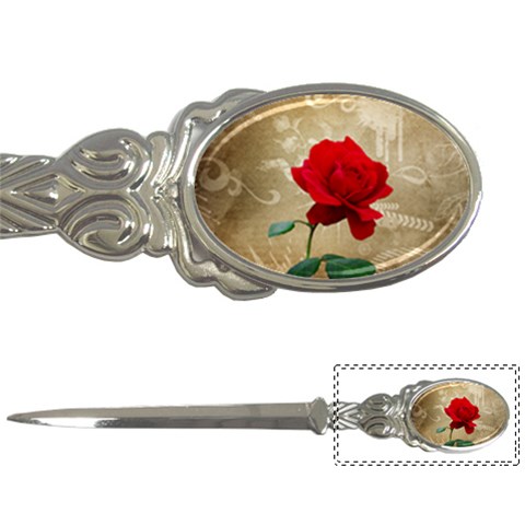 Red Rose Art Letter Opener from ArtsNow.com Front