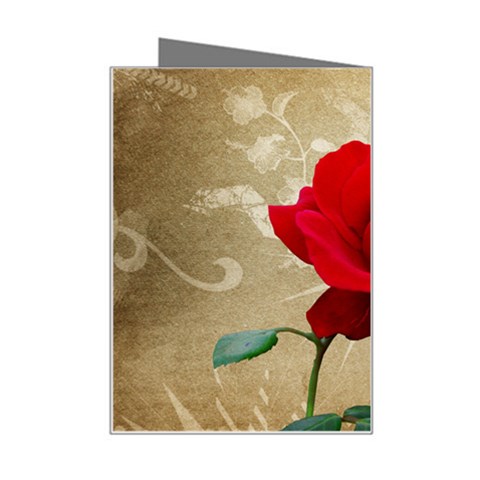 Red Rose Art Mini Greeting Card from ArtsNow.com Right