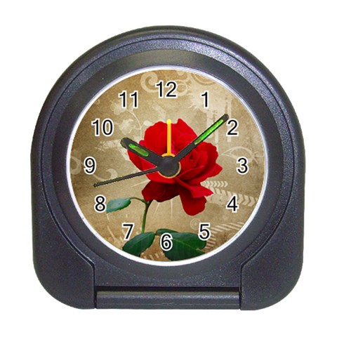 Red Rose Art Travel Alarm Clock from ArtsNow.com Front