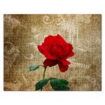 Red Rose Art Jigsaw Puzzle (Rectangular)