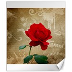 Red Rose Art Canvas 8  x 10 