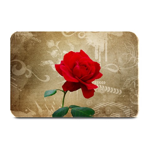 Red Rose Art Plate Mat from ArtsNow.com 18 x12  Plate Mat