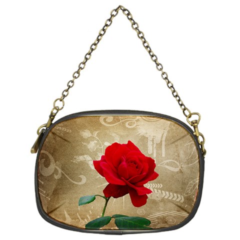 Red Rose Art Chain Purse (One Side) from ArtsNow.com Front