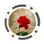 Red Rose Art Poker Chip Card Guard (10 pack)