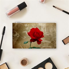 Red Rose Art Cosmetic Bag (Small) from ArtsNow.com Front