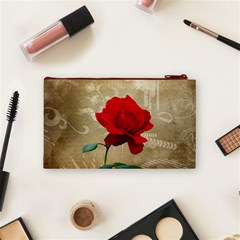 Red Rose Art Cosmetic Bag (Small) from ArtsNow.com Back