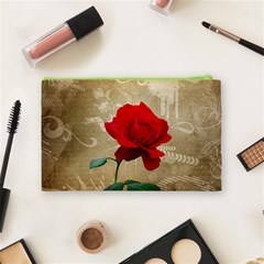 Red Rose Art Cosmetic Bag (Medium) from ArtsNow.com Back