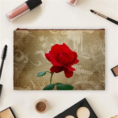 Red Rose Art Cosmetic Bag (Large) from ArtsNow.com Front