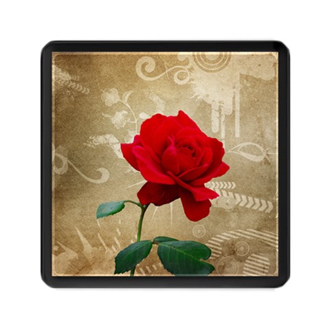 Red Rose Art Memory Card Reader (Square) from ArtsNow.com Front