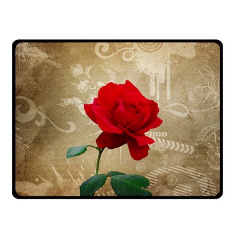 Red Rose Art Double Sided Fleece Blanket (Small) from ArtsNow.com 45 x34  Blanket Back