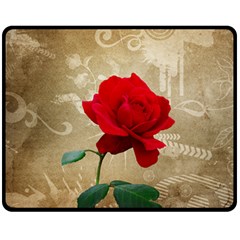 Red Rose Art Double Sided Fleece Blanket (Medium) from ArtsNow.com 58.8 x47.4  Blanket Front