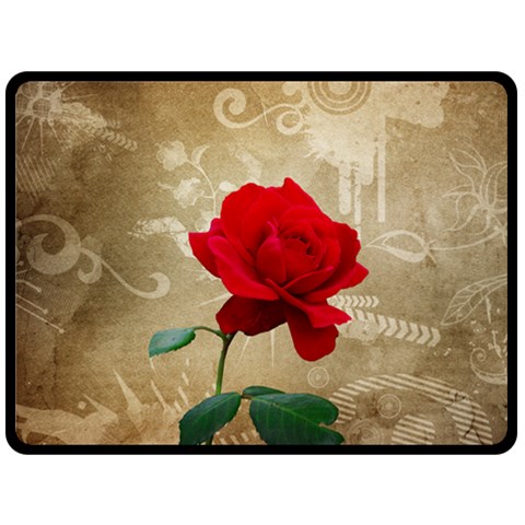 Red Rose Art Double Sided Fleece Blanket (Large) from ArtsNow.com 80 x60  Blanket Front